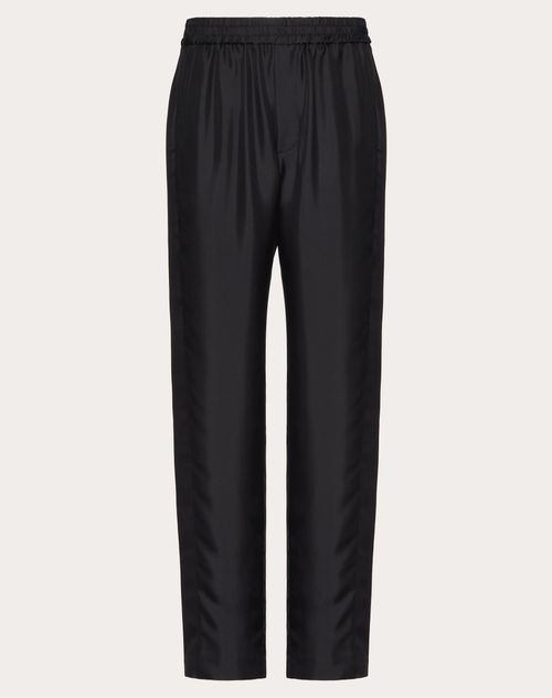 Valentino - Silk Pajama Pants - Black - Man - Pants And Shorts