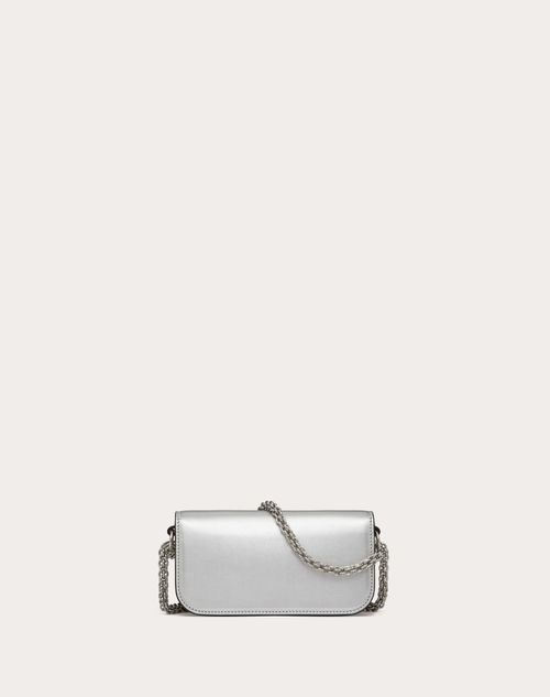 Small Valentino Garavani Locò Metallic Calfskin Shoulder Bag for 