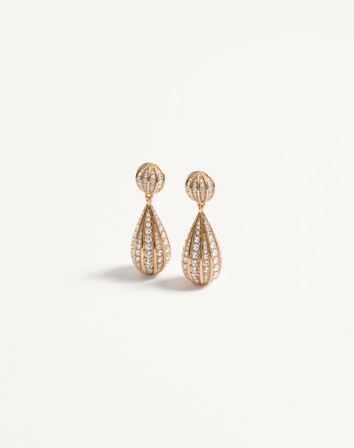 Valentino Garavani - Poetiques Des Gouttes Metal And Swarovski® Crystal Earrings - Gold/crystal - Woman - Fashion Jewelry