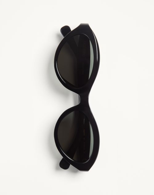 Valentino - Cat-eye Acetate Eyewear - Black/grey - Woman - Akony Eyewear - Accessories