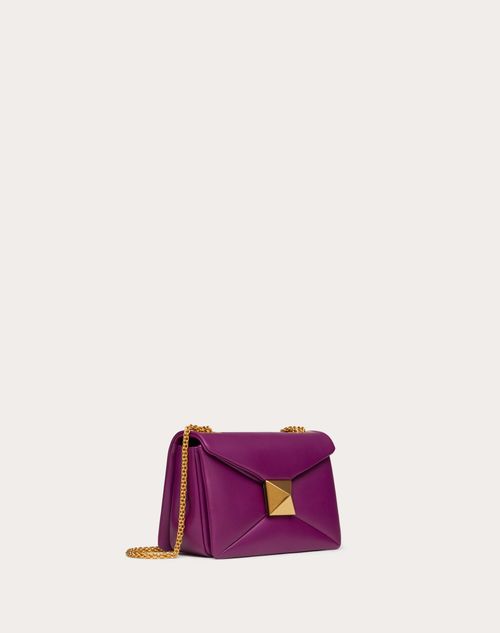 Valentino Garavani - One Stud Nappa Bag With Chain - Prune - Woman - Bags