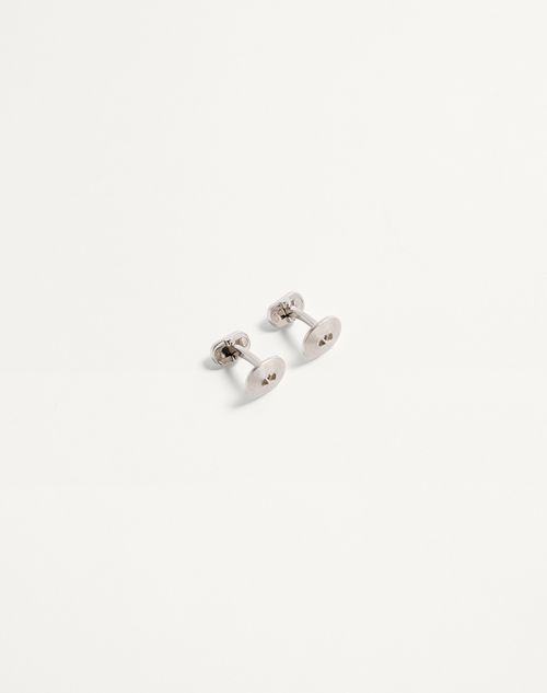 Valentino Garavani - Ovalette Metal Cufflinks - Transparent - Man - Jewellery
