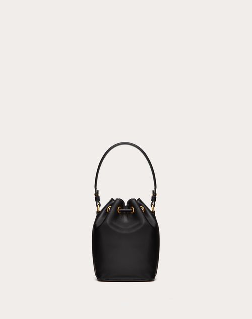 MINI VLOGO SIGNATURE BUCKET BAG IN NAPPA LEATHER