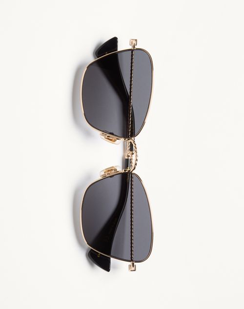 Valentino - Metal Cat-eye Eyewear - Gold/grey - Unisex - Eyewear