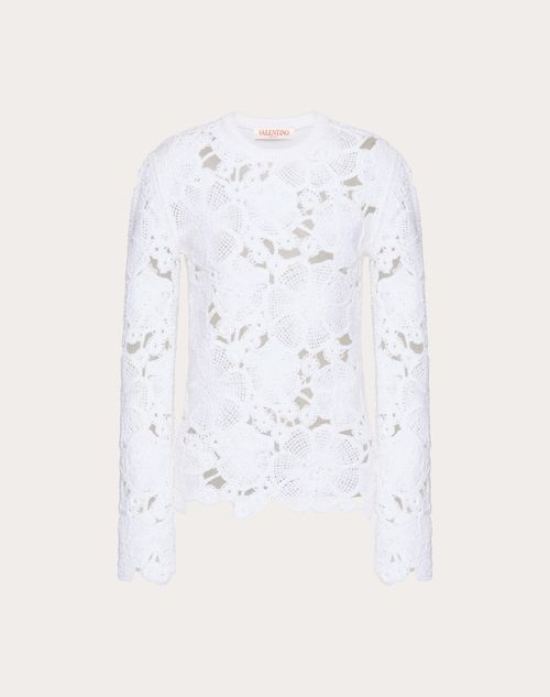 Valentino - Embroidered Cotton Sweater - Ivory - Woman - Gifts For Her
