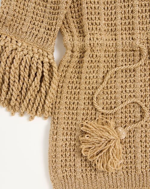 Valentino - Lurex Knit Dress - Gold - Woman - Knitwear