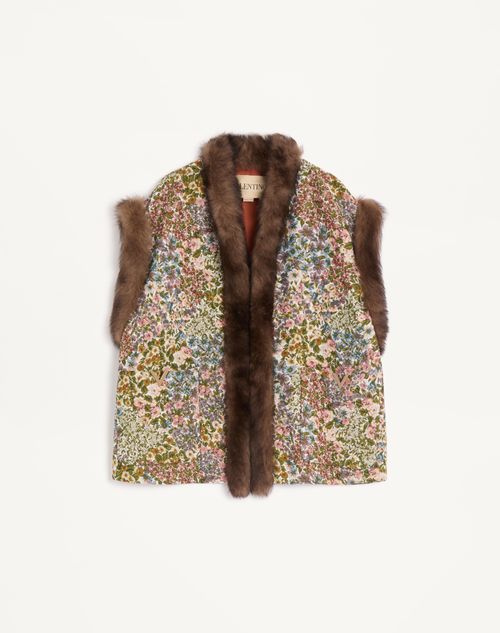 Valentino - Gobelin Apres L'hiver Fiorellini Vest - Multicolor - Woman - Coats And Outerwear