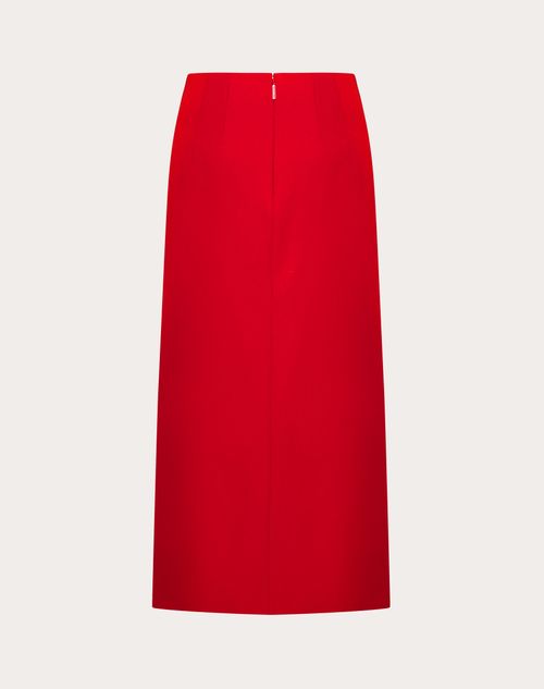 Valentino - Grisaille Midi Skirt - Red - Woman - Skirts