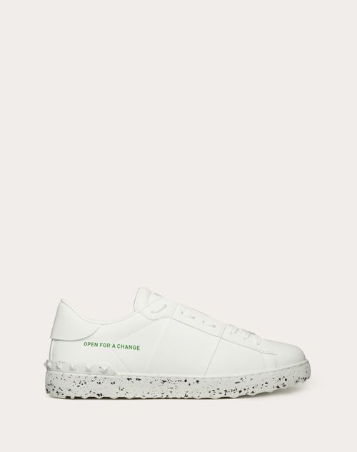 Valentino Garavani - Open For A Change Sneaker In Bio-based Material - White/white - Man - Open - M Shoes
