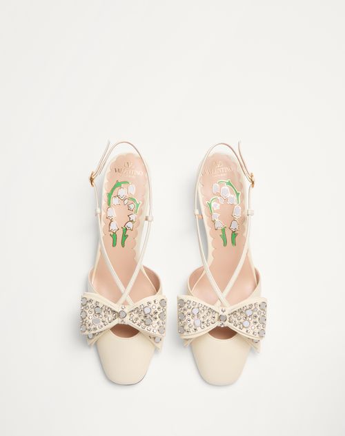 Bowow Slingback Pumps In Kidskin With Mirrors And Crystals Bowow Slingback Pumps In Kidskin With Mirrors And Crystals