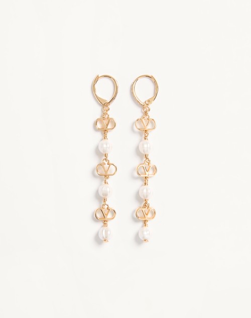 Vlogo Signature Earrings In Metal, Glass Beads And Swarovski® Crystals