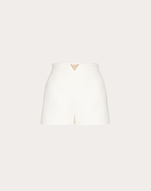 Valentino - Shorts In Crepe Couture - Avorio - Donna - Pantaloni E Shorts