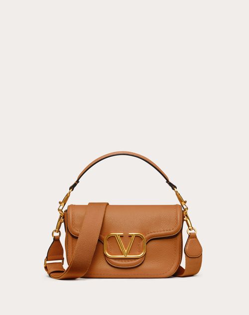 Valentino Garavani - Bolso De Hombro Alltime De Cuero De Becerro Graneado Suave - Almendra - Mujer - Bolsos De Hombro