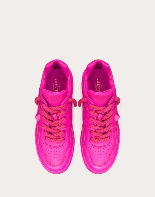 Valentino Garavani - One Stud Xl Nappa Leather Low-top Sneaker 
 - Pink Pp - Man - Low-top Sneakers