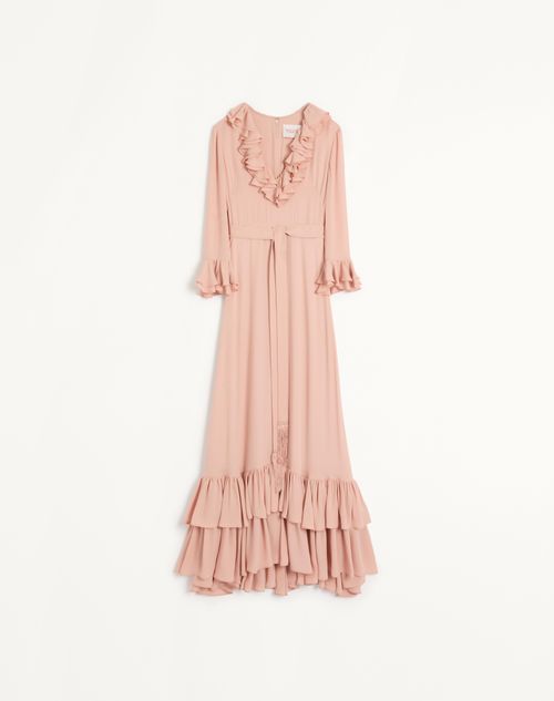 Valentino - Embroidered Georgette Evening Dress - Rose Mist - Woman - Ready To Wear