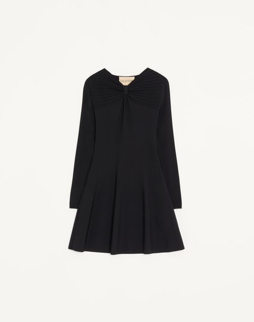 Valentino - Stretch Viscose Dress - Black - Woman - Woman Sale