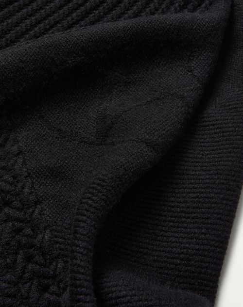 Valentino Garavani - Poncho De Cachemira Con El Vlogo Signature - Negro - Mujer - Accesorios Suaves