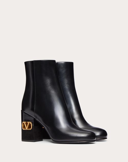 Valentino Garavani - Valentino Garavani Heritage Ankle Boot In Calfskin 90mm - Black - Woman - Boots