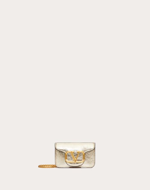 Micro Bag With Locò Chain In Metallic Calfskin for Woman in ...