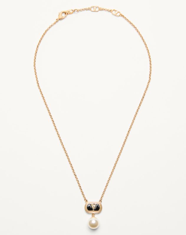 ネックレス・チョーカー Valentino Garavani Ovalette Necklace Valentino Garavani Ovalette Metal Necklace With Enamel