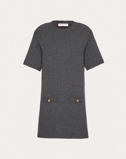 Valentino - Pull En Laine - Gris Foncé - Femme - Prêt-à-porter