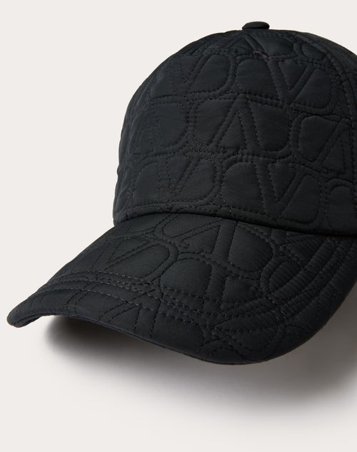 Valentino Garavani - Baseball Hat In Quilted Toile Iconographe - Navy - Man - Hats And Gloves