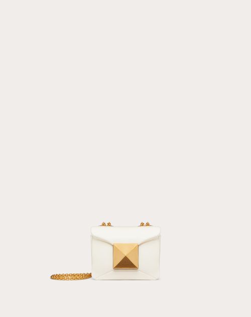 One Stud Nappa Micro Bag With Chain for Woman in Ivory