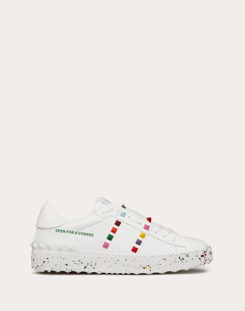 Valentino White & Red Valentino Garavani Dégradé Open Sneakers