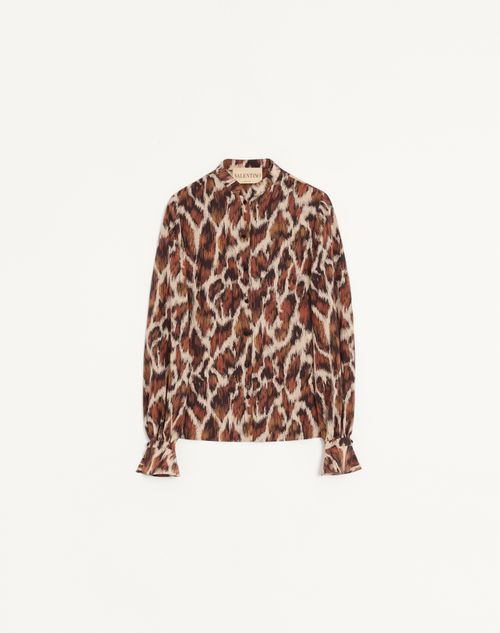 Valentino - Camicia Valentino In Seta Con Stampa Animalier - Animalier - Donna - Camicie E Top