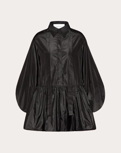 Valentino - ウォッシュドタフタ シャツドレス - ブラック - 女性 - ドレス