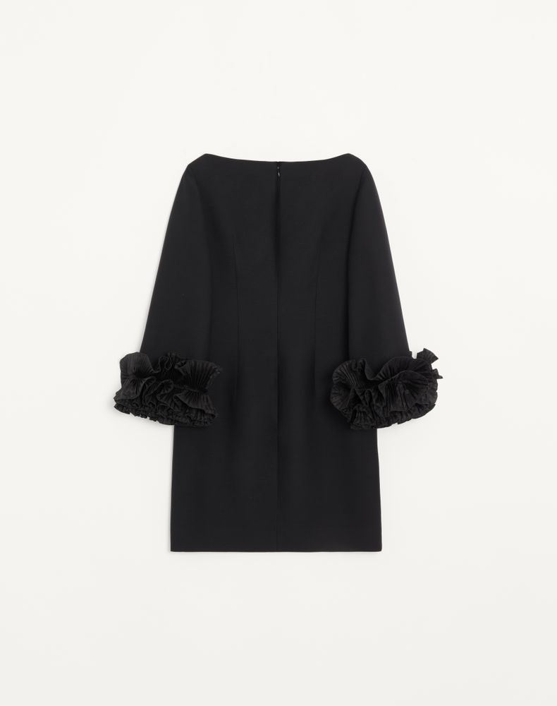 Valentino Crepe Couture Dress Woman Black 44