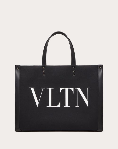 Valentino Garavani - Cabas Moyen En Toile Vltn Ecolab - Noir - Homme - Cabas