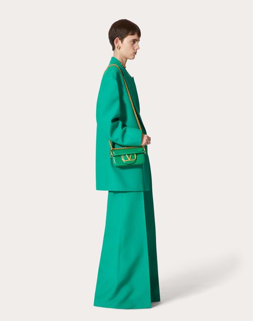 Valentino - Pantalon En Crêpe Couture - Vert - Femme - Shorts Et Pantalons