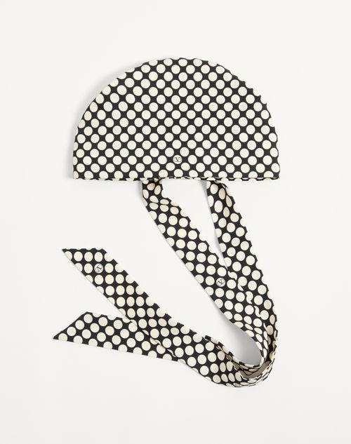 Valentino Garavani - Escape Headband In Cotton And Silk - Black/white - Woman - Hats And Gloves