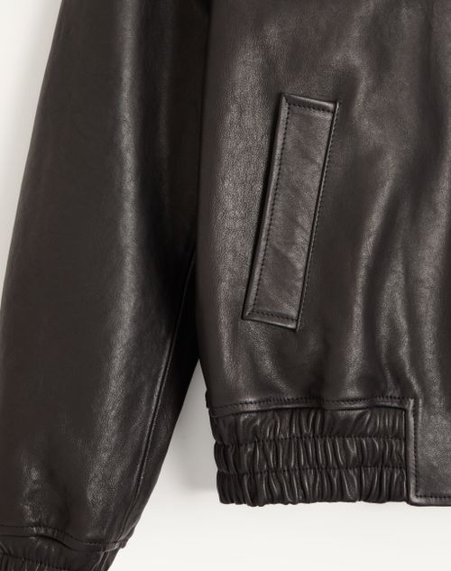 Valentino - Valentino Leather Jacket - Black - Man - Outerwear