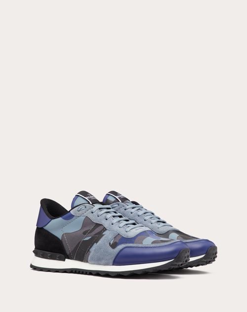 Valentino Garavani - Camouflage Rockrunner Sneaker - Denim - Man - Man Shoes Sale