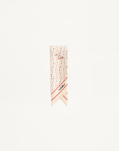 Valentino Garavani - Papier Floreal Silk Bandeau Scarf - Butter - Woman - Soft Accessories