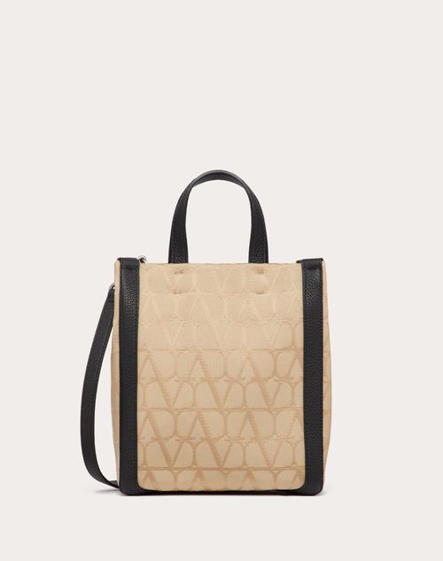 Valentino Garavani - Toile Iconographe Mini Fabric Shopper - Beige/black - Man - Shelf - M Bags - Toile Iconographe