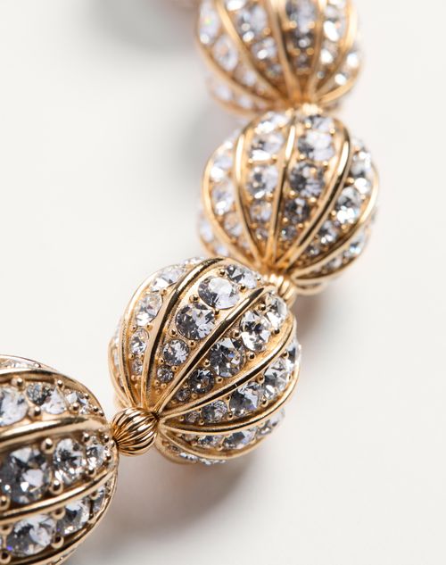 Valentino Garavani - Poetique Des Gouttes Necklace In Metal And Swarovski® Crystals - Gold/crystal - Woman - Fashion Jewelry