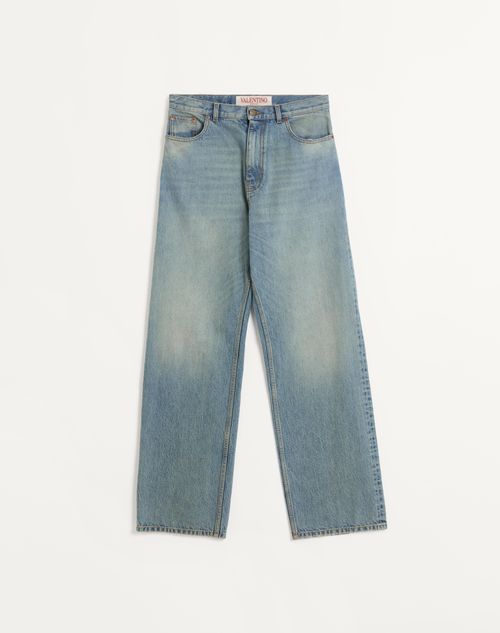 Valentino - Denim Trousers - Denim - Man - Denim