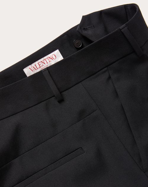 Valentino - Wool Pants - Black - Man - Trousers And Shorts