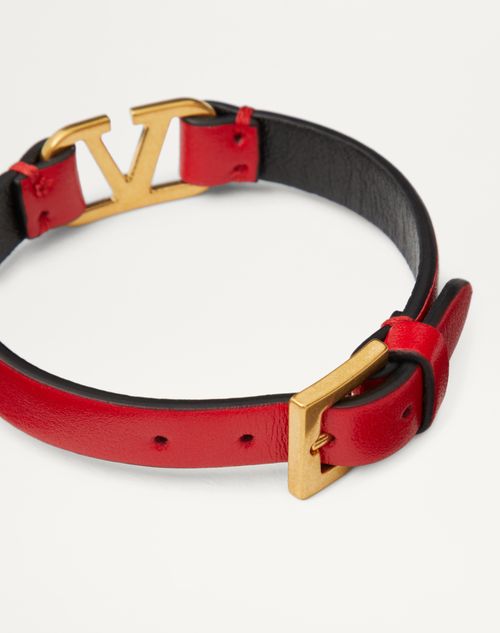 Valentino Garavani Men's Vlogo Signature Calfskin Bracelet