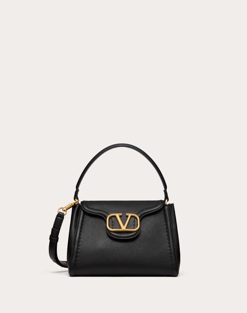 Valentino Garavani - Valentino Garavani Alltime Small Handbag In Grainy Calfskin - Black - Woman - Valentino Garavani Alltime