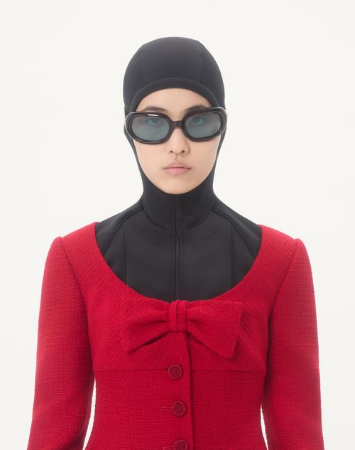 Valentino - Technical Jersey Hooded Sweatshirt - Black - Woman - T-shirts And Sweatshirts