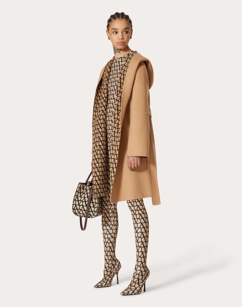Valentino - Double Coat Toile Iconographe - Camel - Woman - Winter Shop