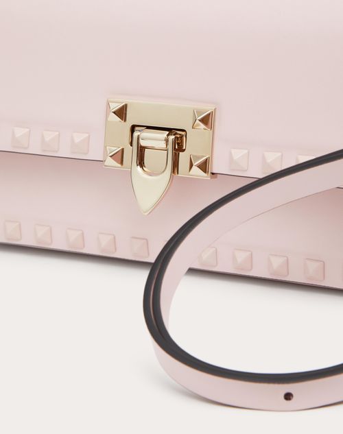Rockstud23 E/w Smooth Calfskin Shoulder Bag for Woman in Rouge Pur | Valentino NZ