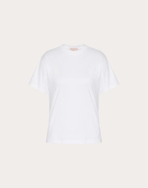 Valentino - T-shirt Aus Jersey Cotton - Weiß - Frau - T-shirts & Sweatshirts
