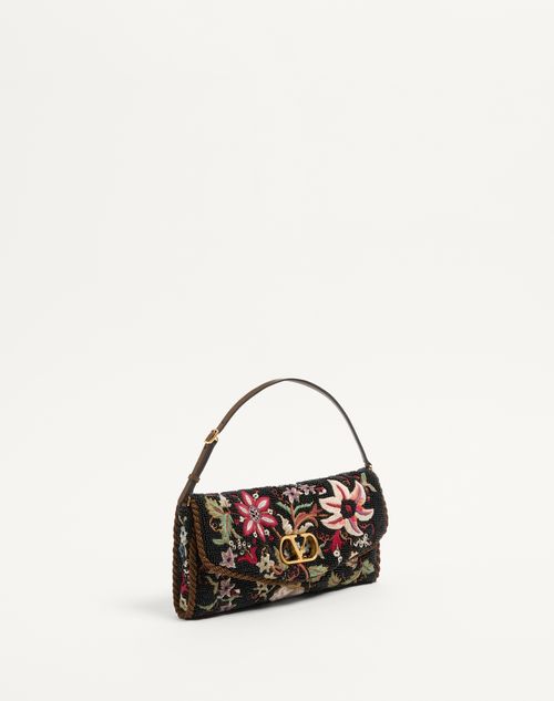 Valentino Garavani - Valentino Garavani Vain Soft Embroidered Small Shoulder Bag - Multicolor - Woman - Clutches