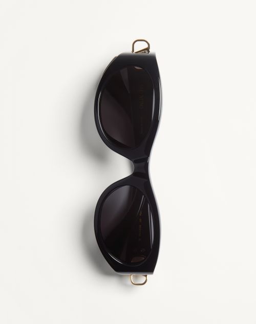 Valentino - オーバル アセテート アイウェア - ブラック/グレー - ウィメンズ - アイウェア