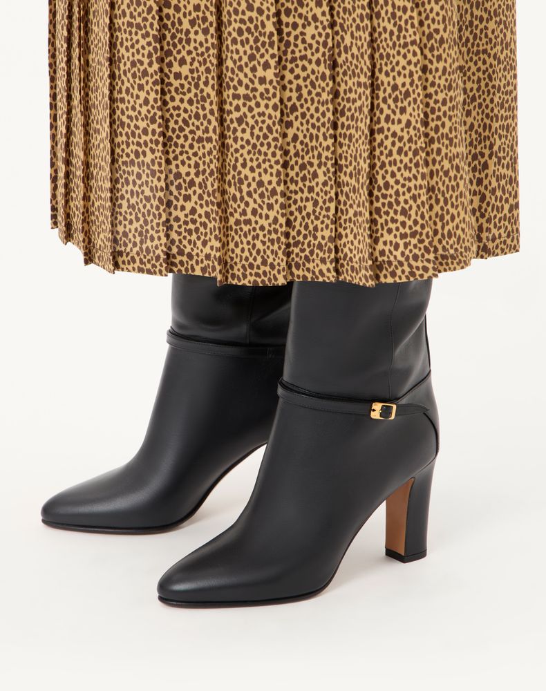 Valentino Garavani Pattie Calfskin Boot 100Mm Woman Black 38.5